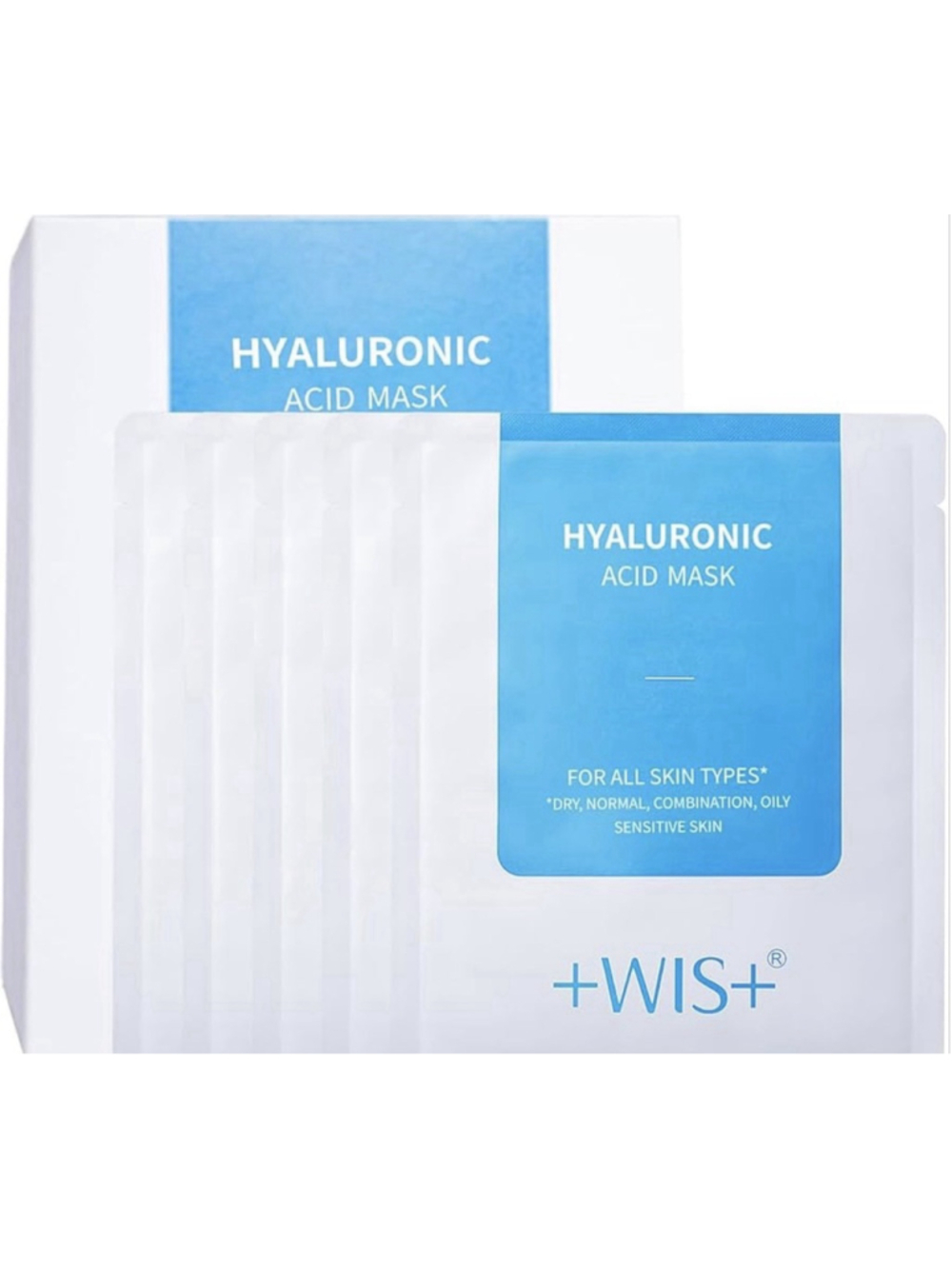 +WIS+ Hyaluronic Acid Face Mask Sheet For All Skin Types Hydrating New
